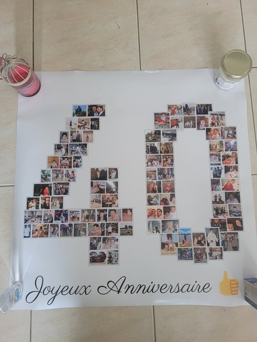 Klantfoto van Elodie voor beoordeling Afdruk Fotocollage Poster 70x70cm