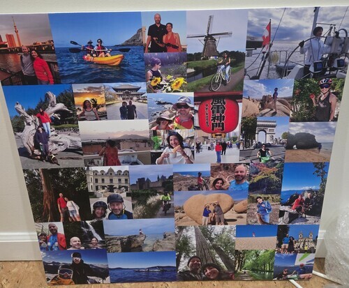 Klantfoto van Erik voor beoordeling Afdruk Fotocollage Hardfoam 60x60cm