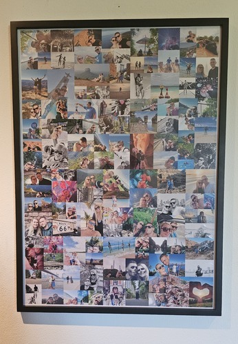 Klantfoto van Franziska voor beoordeling Afdruk Fotocollage Poster ingelijst (hout, zwart) 50x70cm