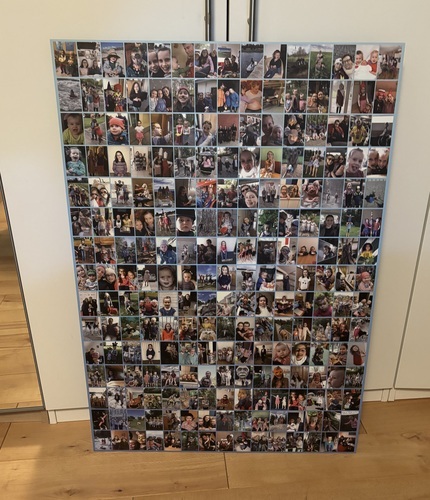 Klantfoto van Lukas voor beoordeling Afdruk Fotocollage Hardfoam 70x100cm