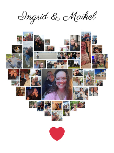 Klantfoto van Maikel voor beoordeling Afdruk Fotocollage Poster ingelijst (hout, natuur) 60x80cm