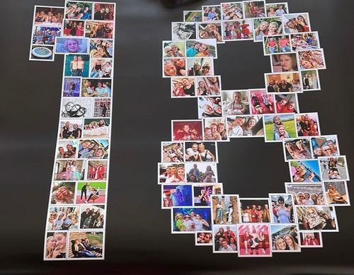 Klantfoto van Mario voor beoordeling Afdruk Fotocollage Poster 60x60cm