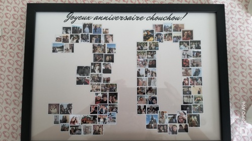 Klantfoto van Sarah voor beoordeling Afdruk Fotocollage Poster ingelijst (hout, zwart) 30x21cm