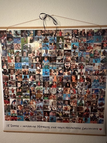 Klantfoto van Simone voor beoordeling Afdruk Fotocollage Poster 120x120cm