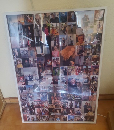 Klantfoto van Sonja voor beoordeling Afdruk Fotocollage Poster ingelijst (hout, wit) 50x70cm