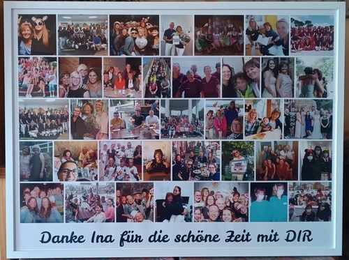 Klantfoto van Yvette voor beoordeling Afdruk Fotocollage Poster ingelijst (hout, wit) 60x45cm