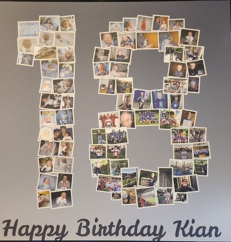 Klantfoto van Yvonne voor beoordeling Afdruk Fotocollage Hardfoam 60x60cm