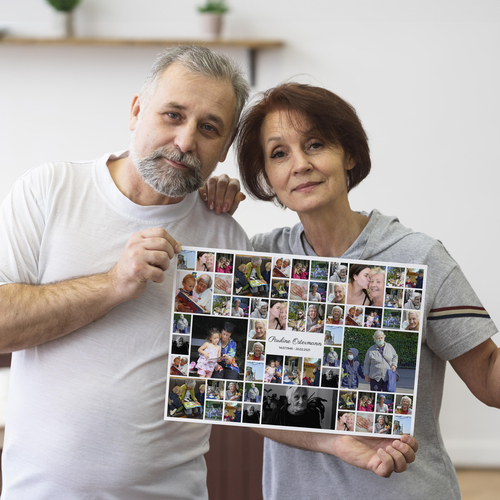 Persoonlijke rouwcollage maken op hoogwaardige canvasprint