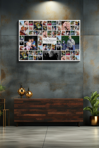 Persoonlijke rouwcollage maken op hoogwaardige canvasprint