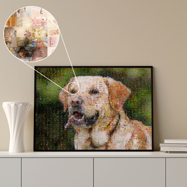 Persoonlijk Foto-Mozaïekportret van Hond