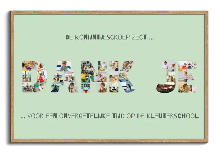 Wij zeggen DANK U als Fotocollage met Tekst