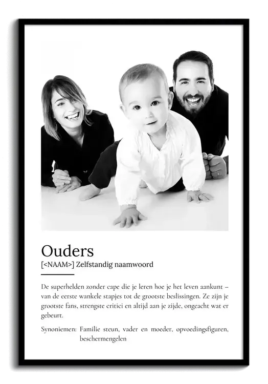 Definitionsposter 'Ouders' Duden-Stil, personaliseerbaar