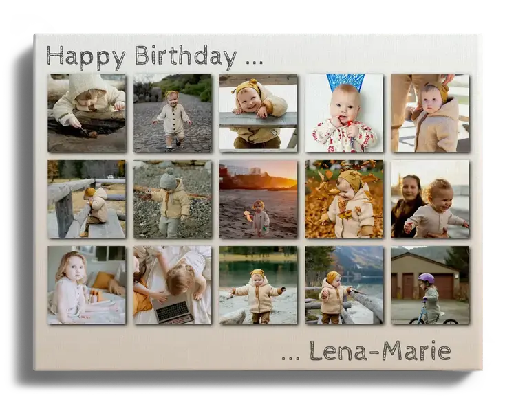 Raster Fotocollage met Kinderfotos voor Verjaardag van Het Kind
