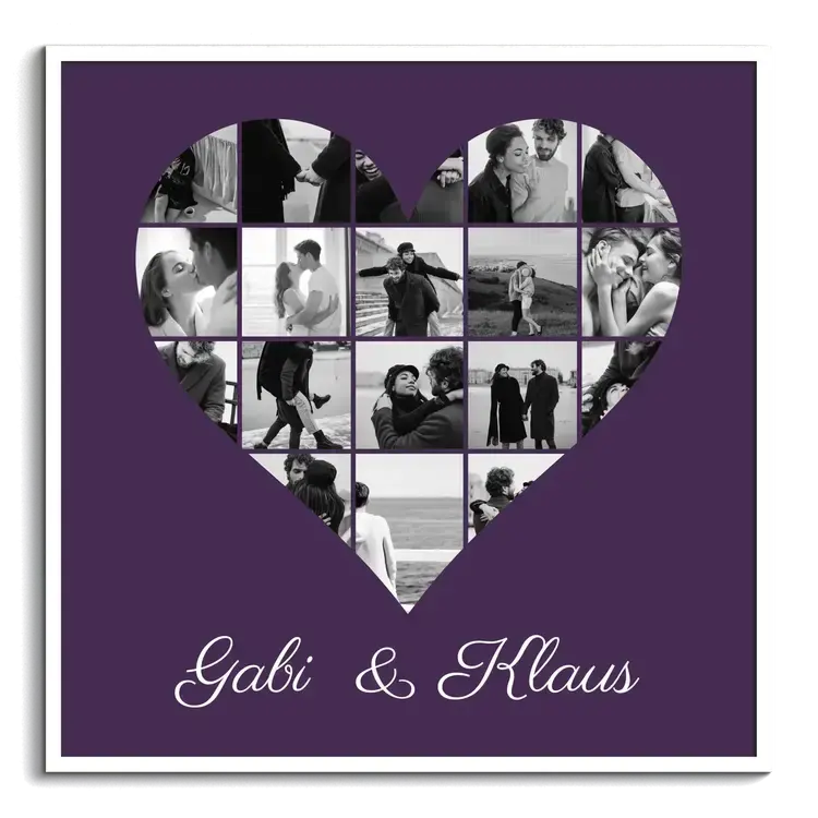Hart fotocollage liefde en partnerschap