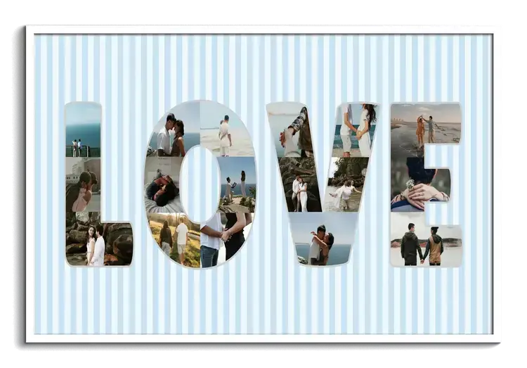 Woord LOVE als Fotocollage