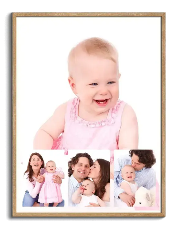 Mooie Fotocollage van Babykiekjes als Herinnering