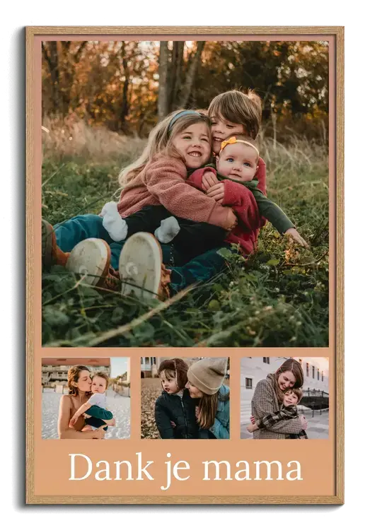 Fotocollage Moederdag/Vaderdag met eigen tekst