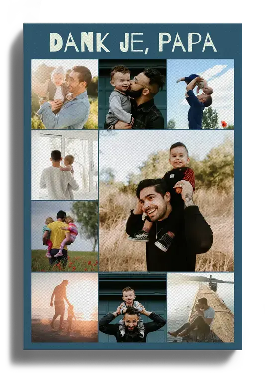 Fotocollage voor papa's met eigen tekst