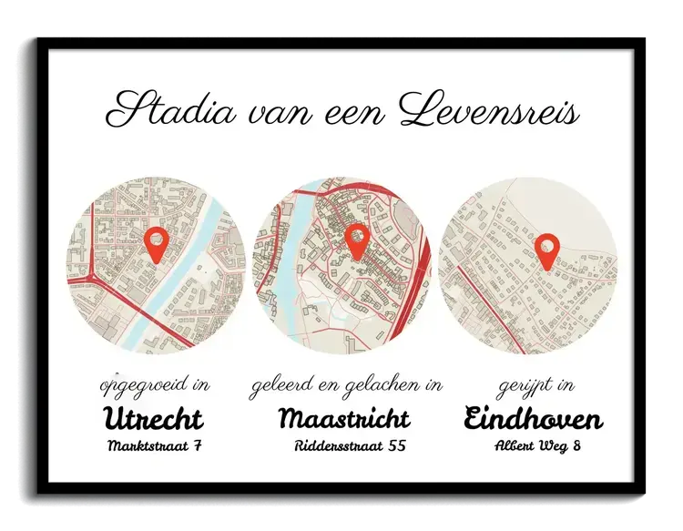 Persoonlijke Levenswegkaart met Markeringen