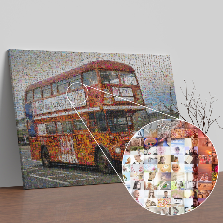 Fotomosaïek: London Bus uit Reisfoto's