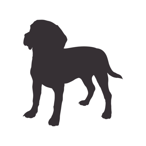 Hondensilhouet Beagle staand