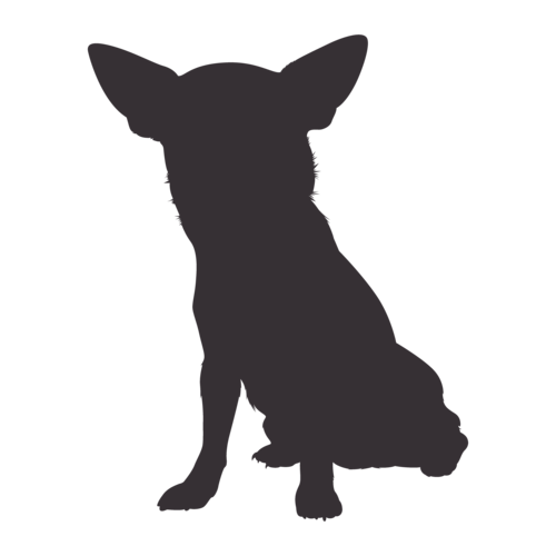 Hondensilhouet Chihuahua zittend