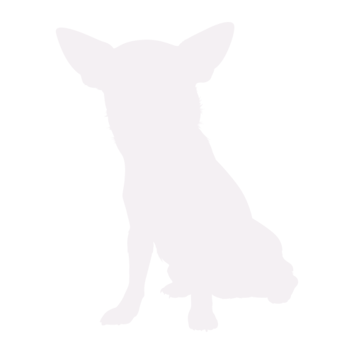 Hondensilhouet Chihuahua zittend