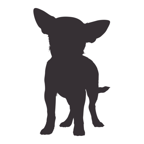 Hondensilhouet Chihuahua staand