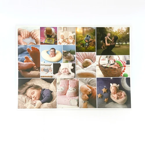 Fotocollage op hardschuimplaat: Vooraanzicht