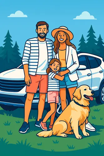 Foto omgezet in Retro / Flat Vector-stijl